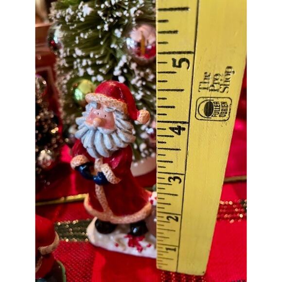 Santa Claus Hand Painted Figurines Lot of 5 - Picture 4 of 11